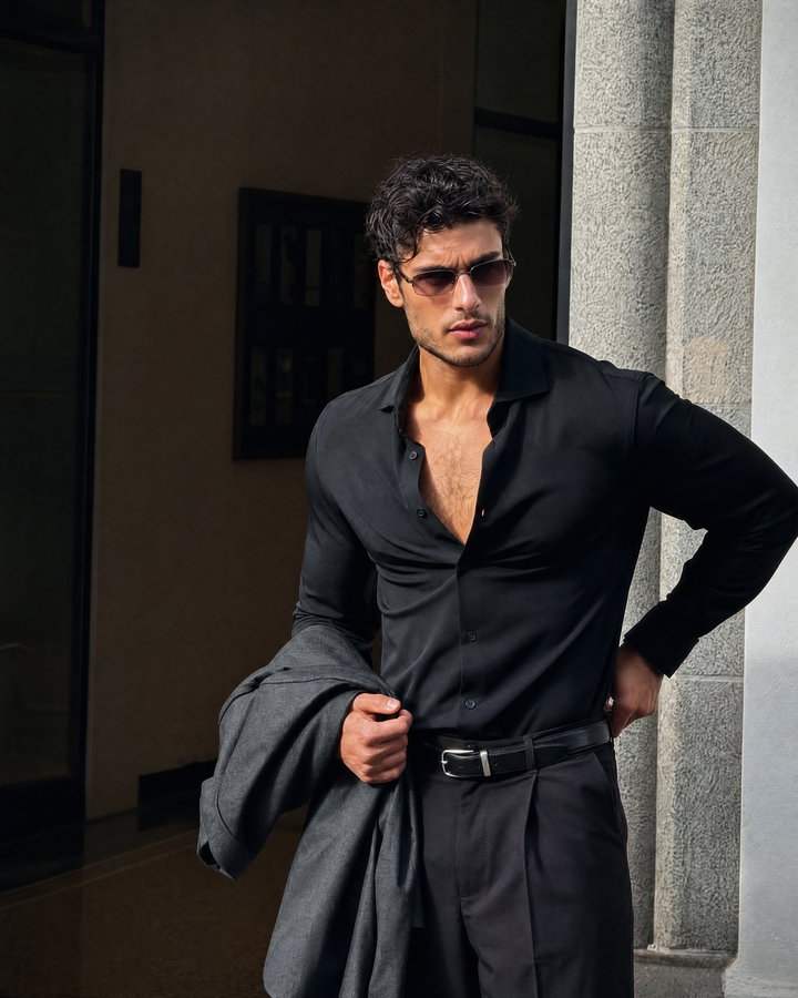 Stylish Young Man in Urban Setting