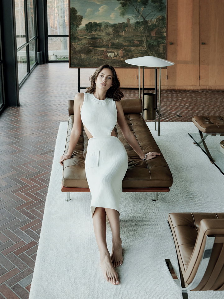 Fashion Model in Minimalist Interior