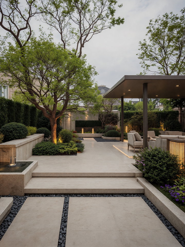 Tranquil Minimalist Garden Pathway