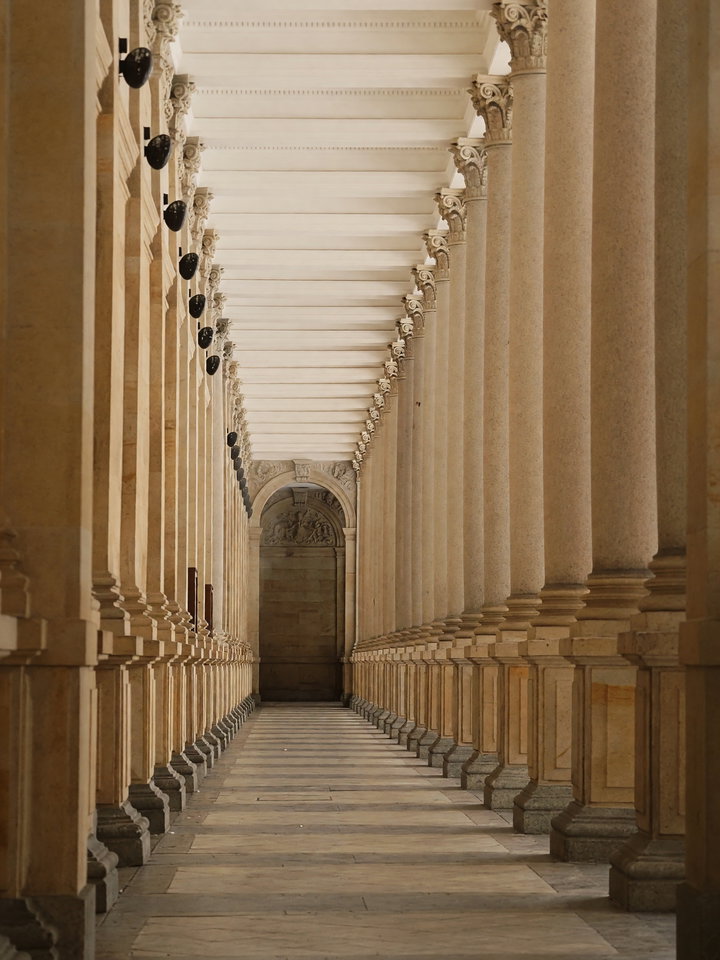 Elegant Architectural Corridor with Columns