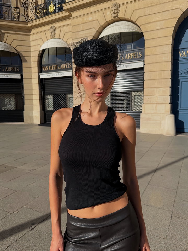 Young Woman in Stylish Urban Setting