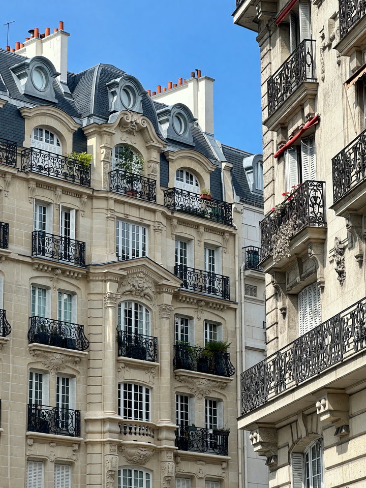 Classic European Architecture with Ornate Balconies