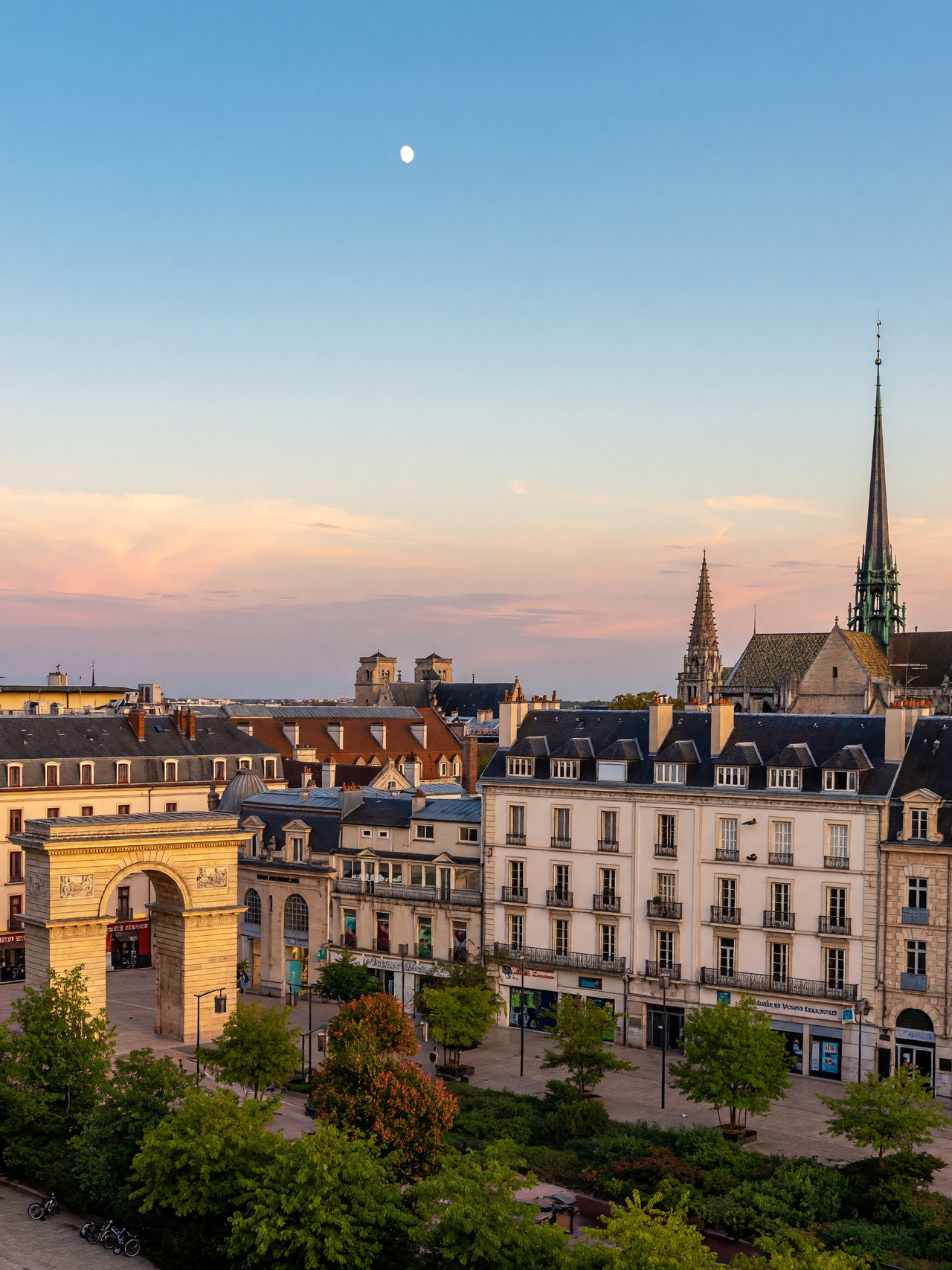 Panoramic Cityscape at Golden Hour