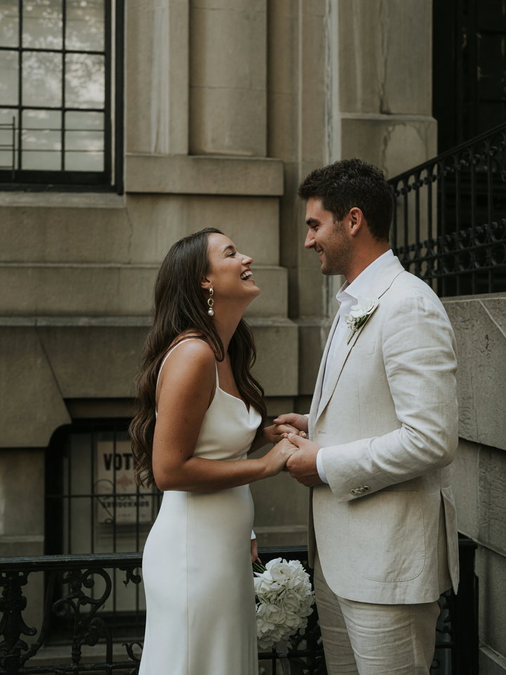 Joyful Couple in Urban Setting
