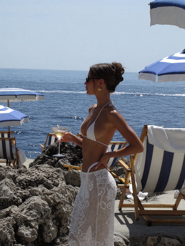 Elegant Beachside Pose