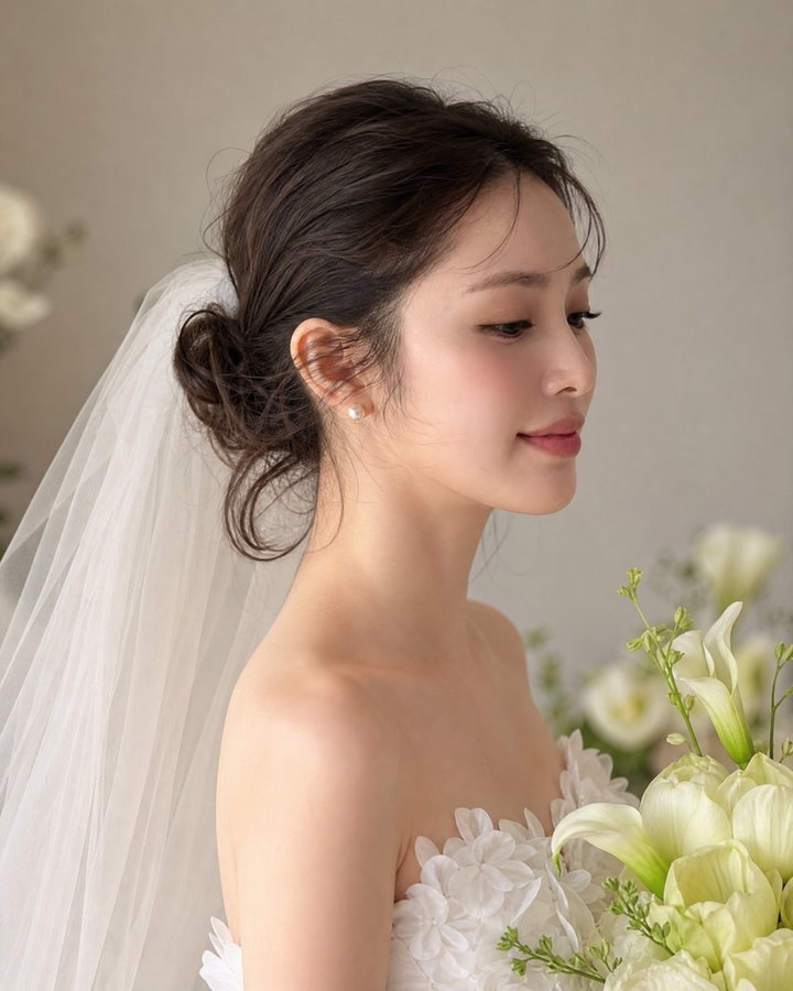 Bridal Makeup Profile in Soft Light