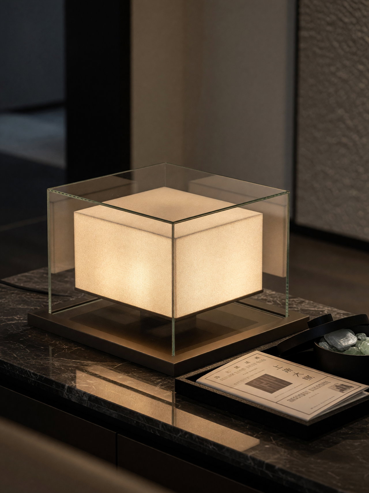 Modern Designer Lamp on Elegant Surface