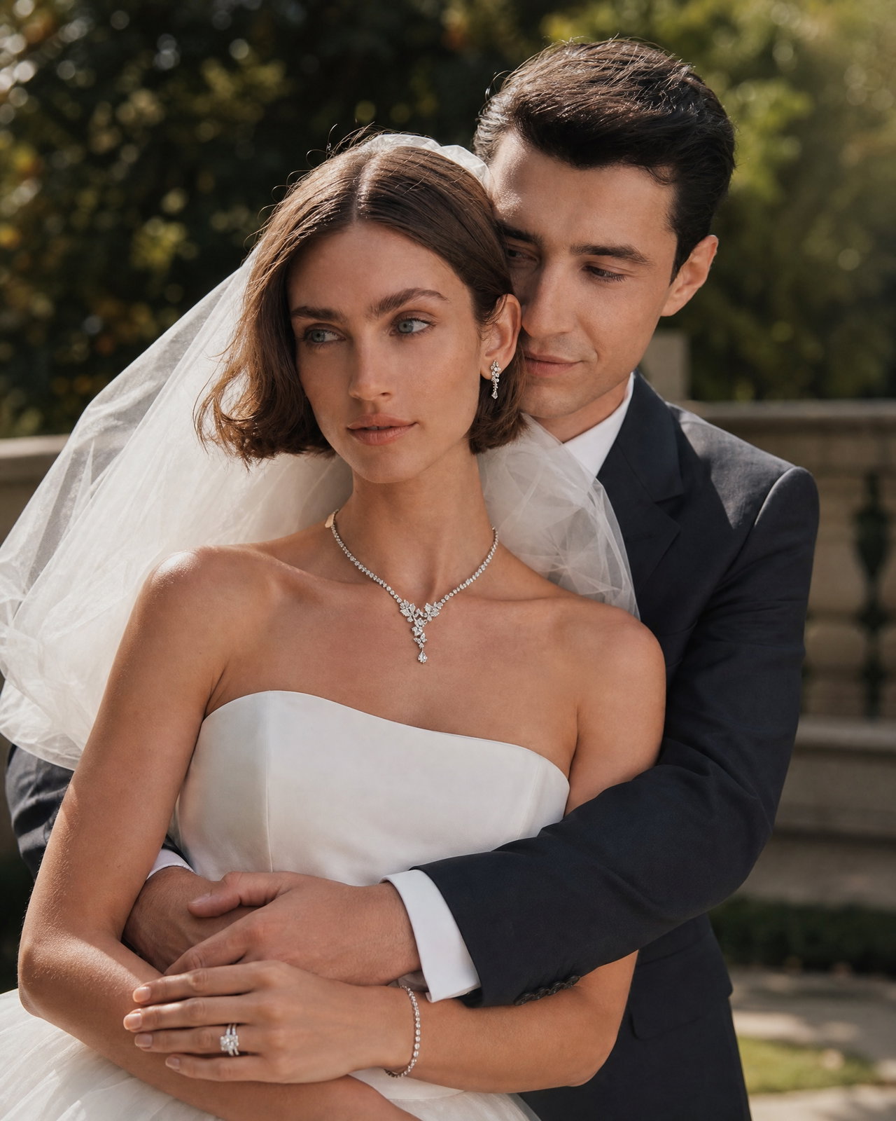 Elegant Wedding Portrait of Couple