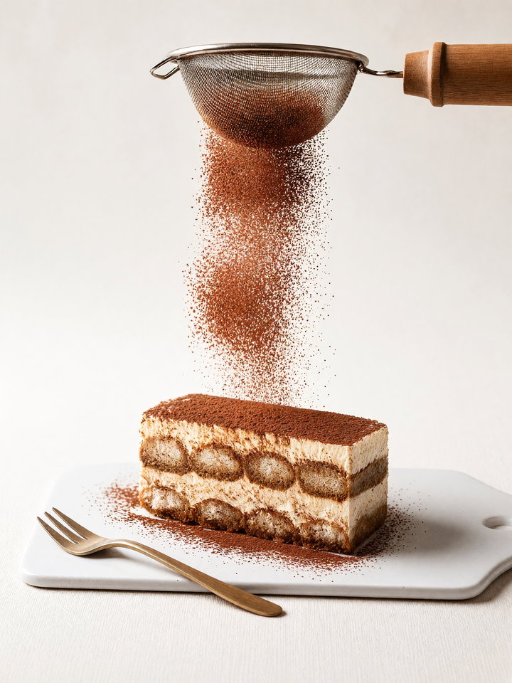 Tiramisu Dessert with Cocoa Dusting