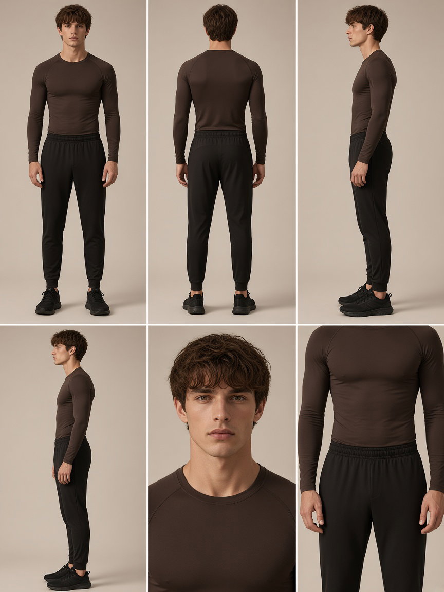 Portrait of Fashion Model in Brown Sweater