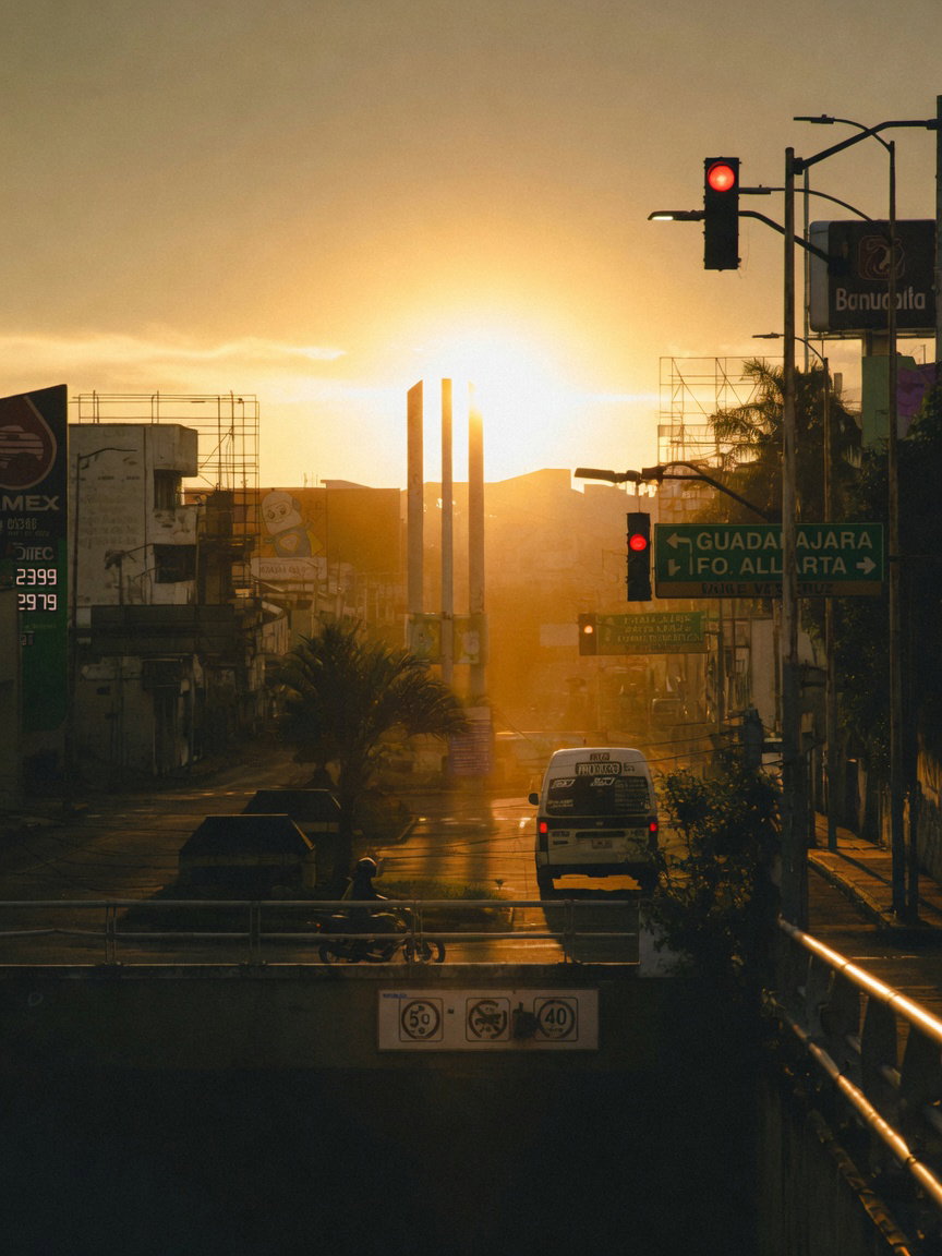 City Street at Golden Hour