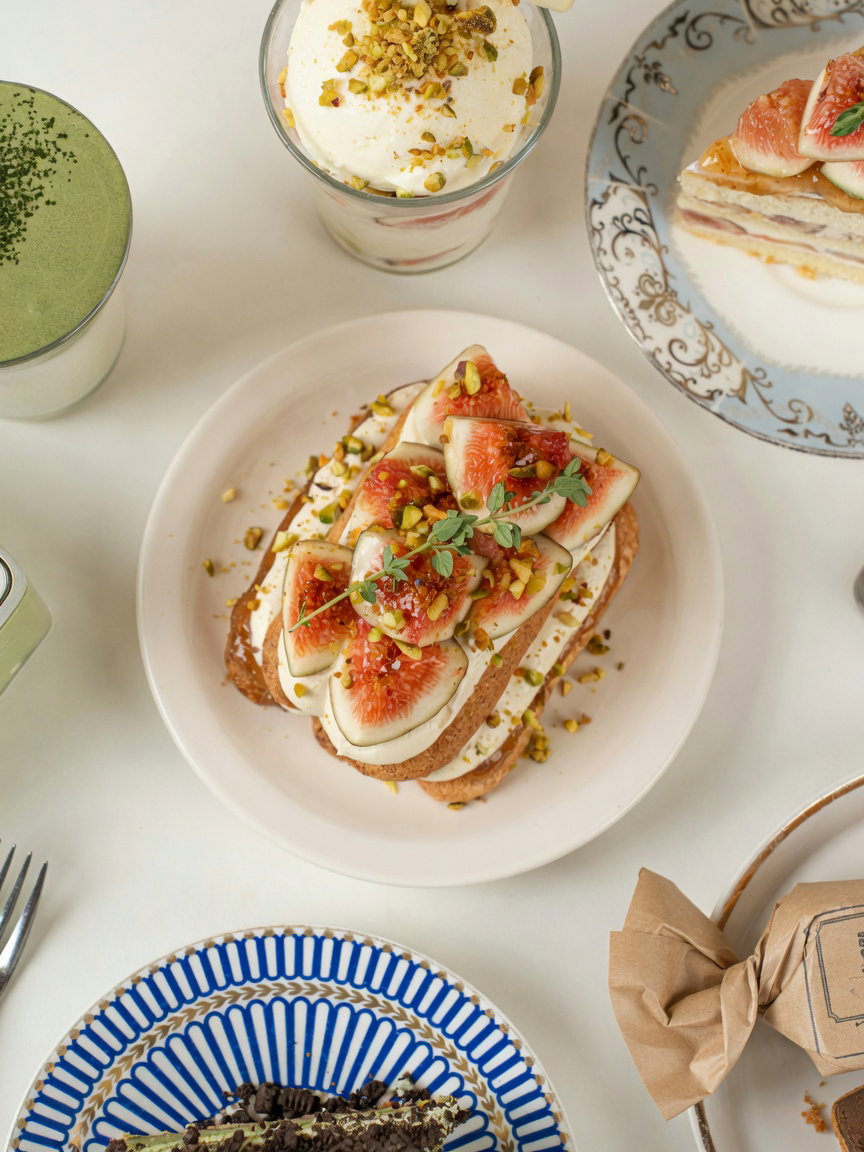 Fig and Cream Cheese Toast with Pistachios