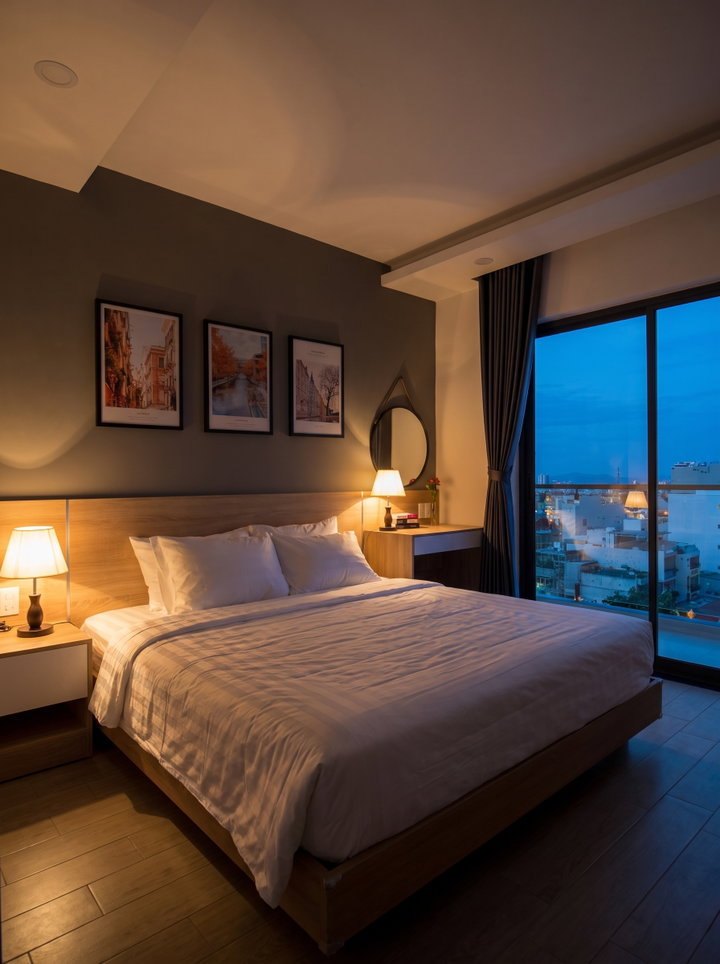 Cozy Bedroom at Dusk