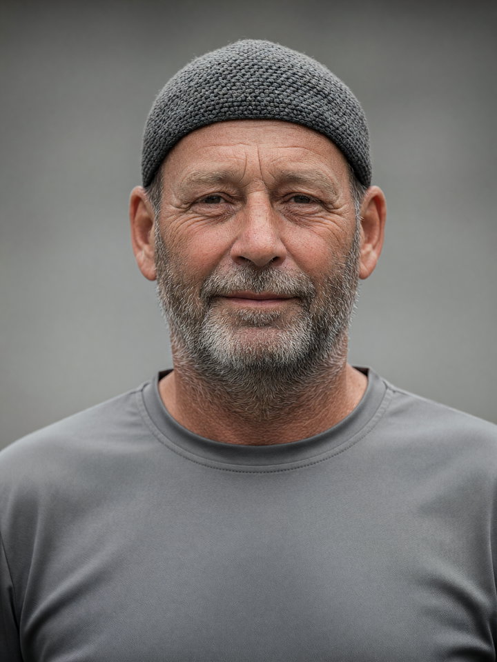 Weathered Fisherman in Knitted Cap
