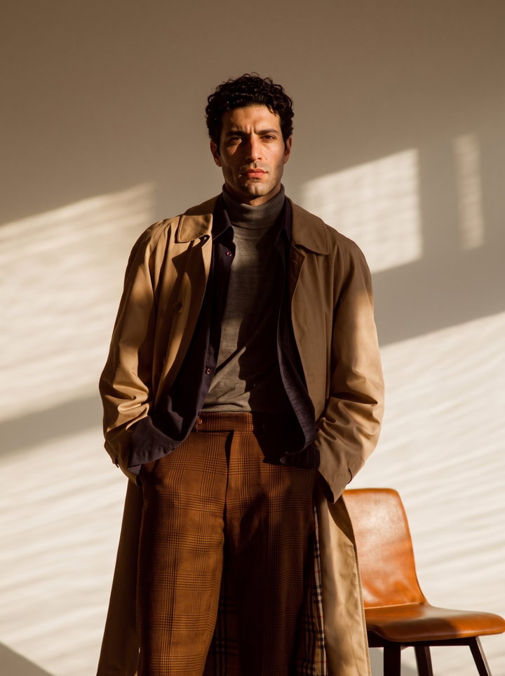 Man in Brown Overcoat