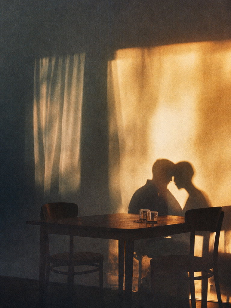 Silhouettes in Warm Evening Light