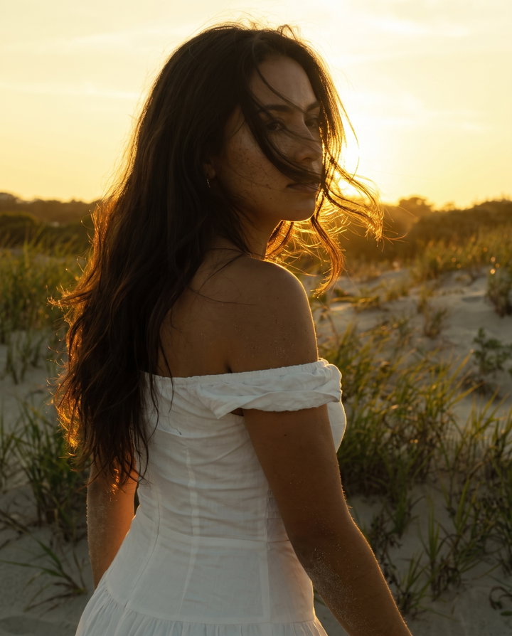 Golden Hour Portrait in Sand Dunes