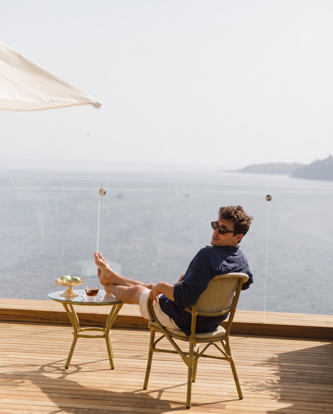 Relaxing on Lakeside Terrace
