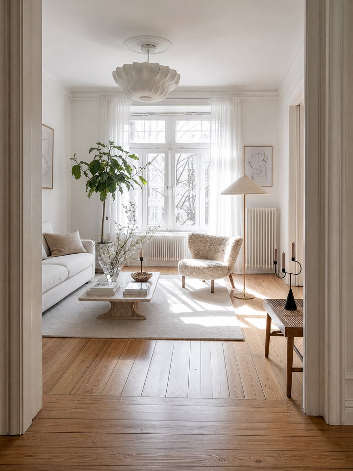 Bright Scandinavian Living Room