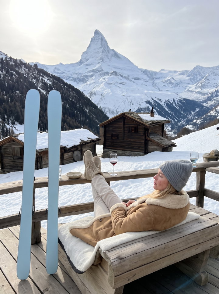Relaxing on Chalet Deck