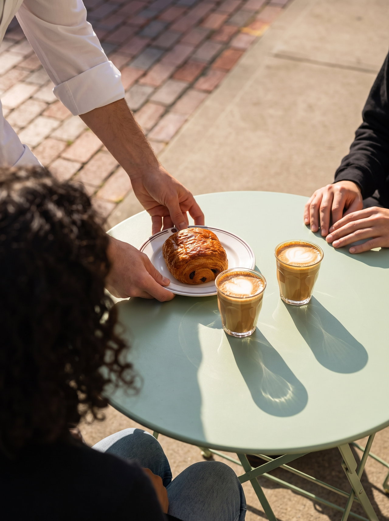 Croissant and Espresso at Cafe Terrace