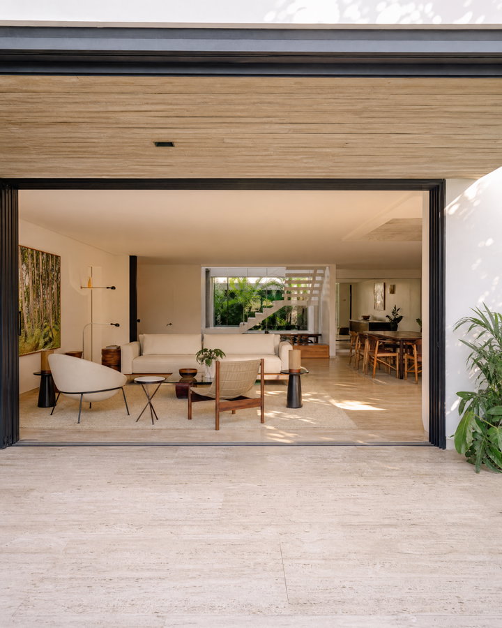 Modern Living Room Opening to Terrace
